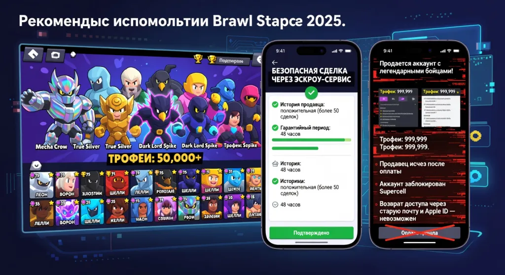 Как безопасно купить или продать аккаунт Brawl Stars: актуальные риски и рекомендации 2025